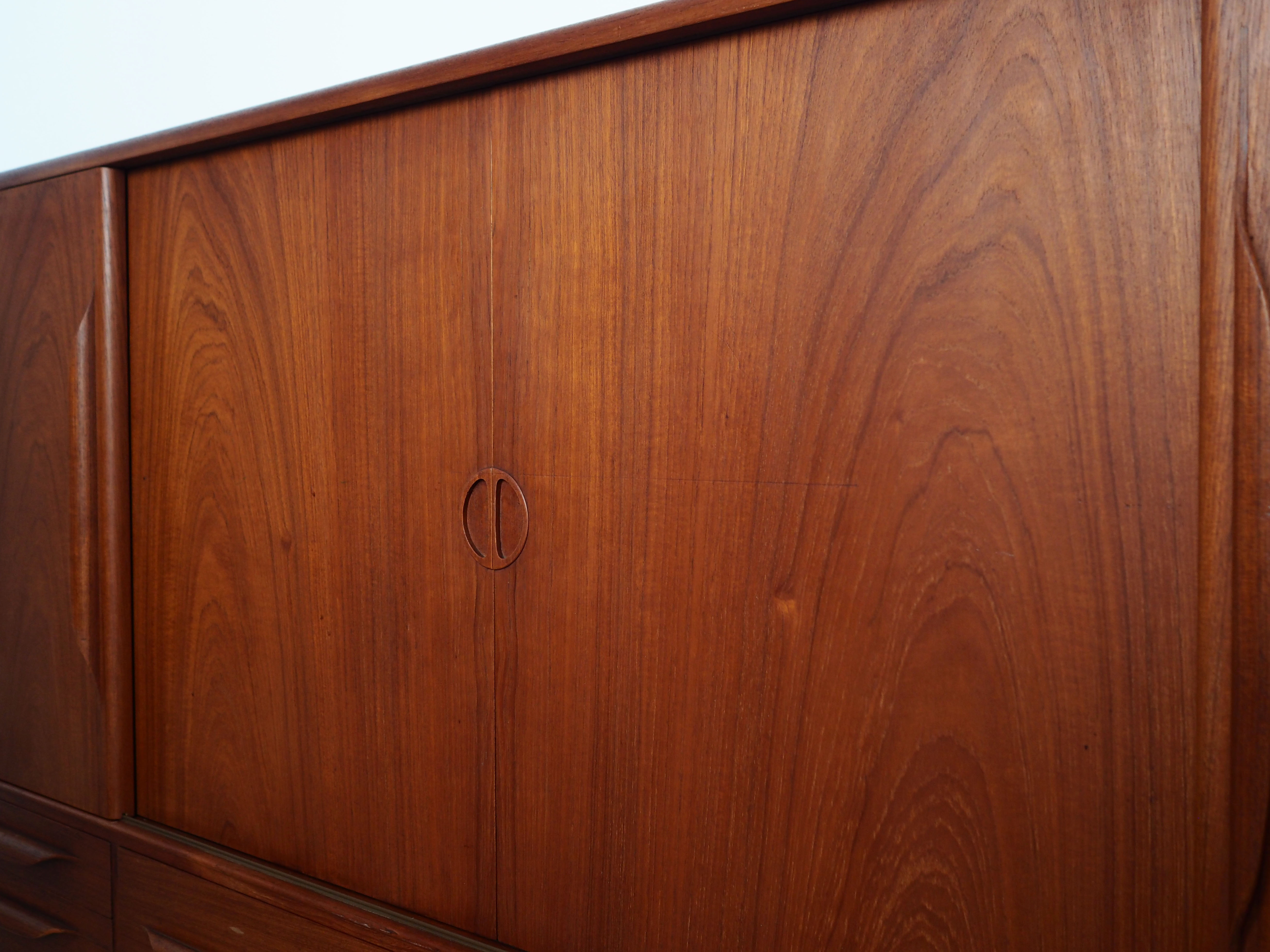 Teak highboard, Danish design, 1960s, designer: Johannes Andersen