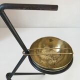 1950 metal and brass ashtray
