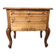 Old worker louis xv style commode vintage wood drawers #a634