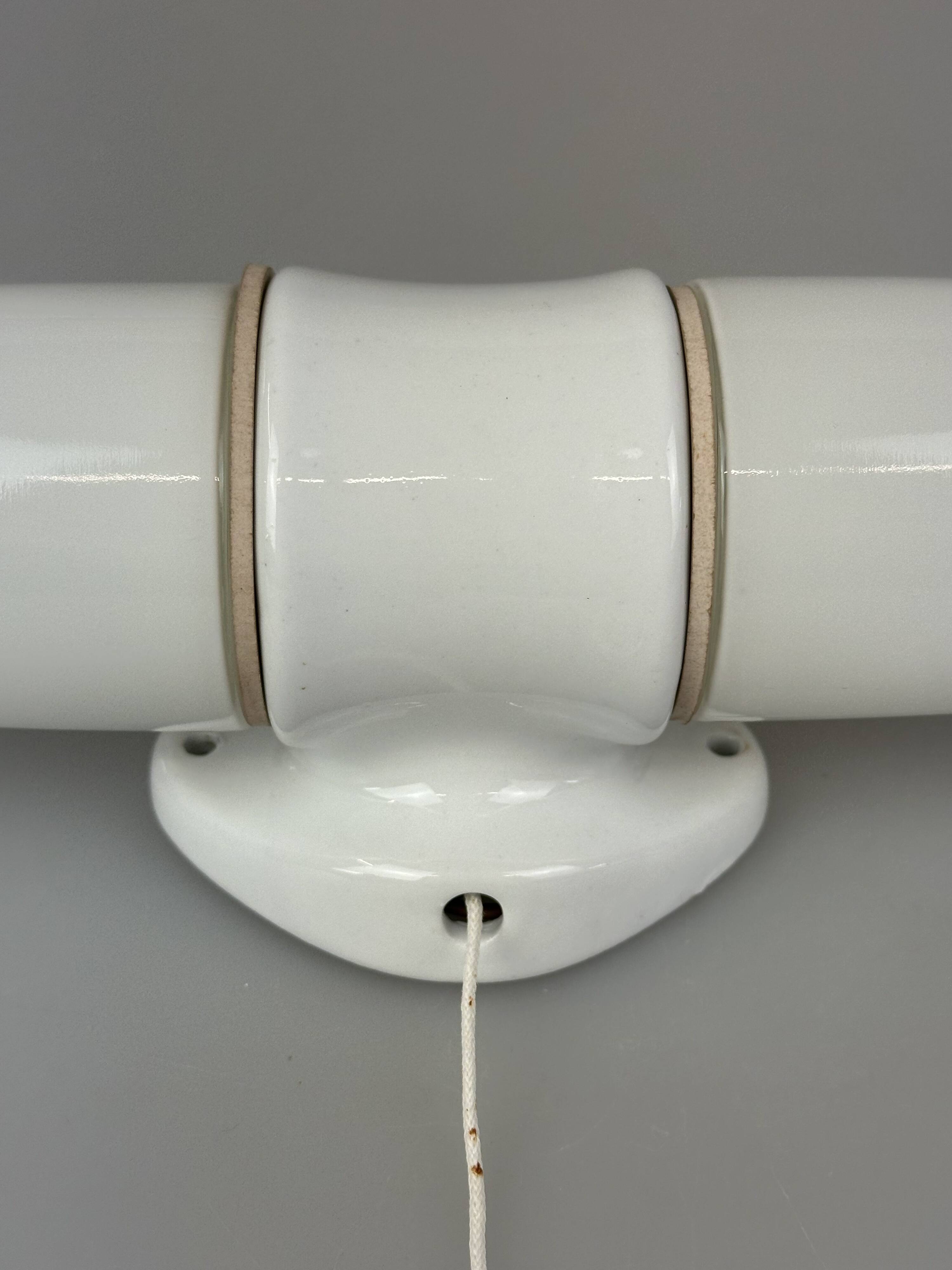 1950s and 1960s Ceramic Wall Lamp and Ceiling Light by Wilhelm Wagenfeld