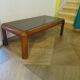 Cherry and glass coffee table