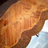 Play table in Louis XV marquetry. Early 20th century.