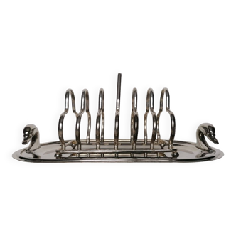 Silver metal taost holder