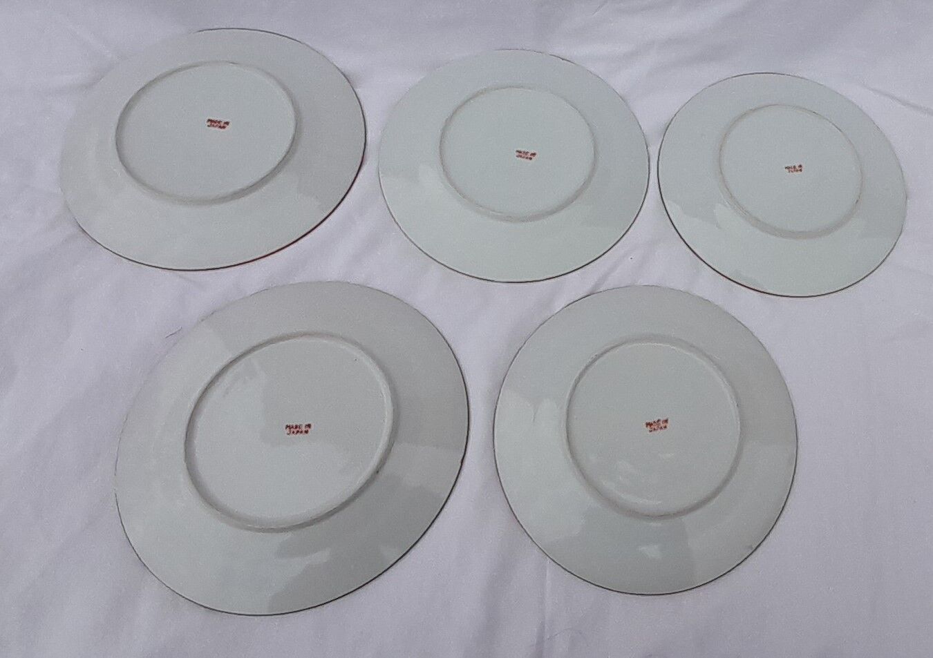 5 Japanese dessert plates diam 18.5 cm