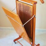 Valet de chambre en bois, signé Fratelli Reguitti, années 60, sur roulettes