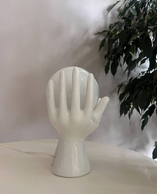 Ceramic hand lamp