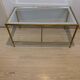 Vintage brass and glass nesting table