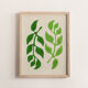 Peinture sur papier - illustration leaf - signée eawy