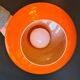 Vintage sixties orange glass pendant light