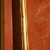 20th Century Italian Faux Red Porphyry Lacquered and Gilt Framed Wood Door