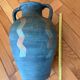 Turquoise terracotta jar