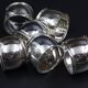 Lot of 6 rounds of silver metal towels