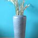 Vase en grès tourné, bleu grisé, tacheté bleu, sacndinave, vers 1970