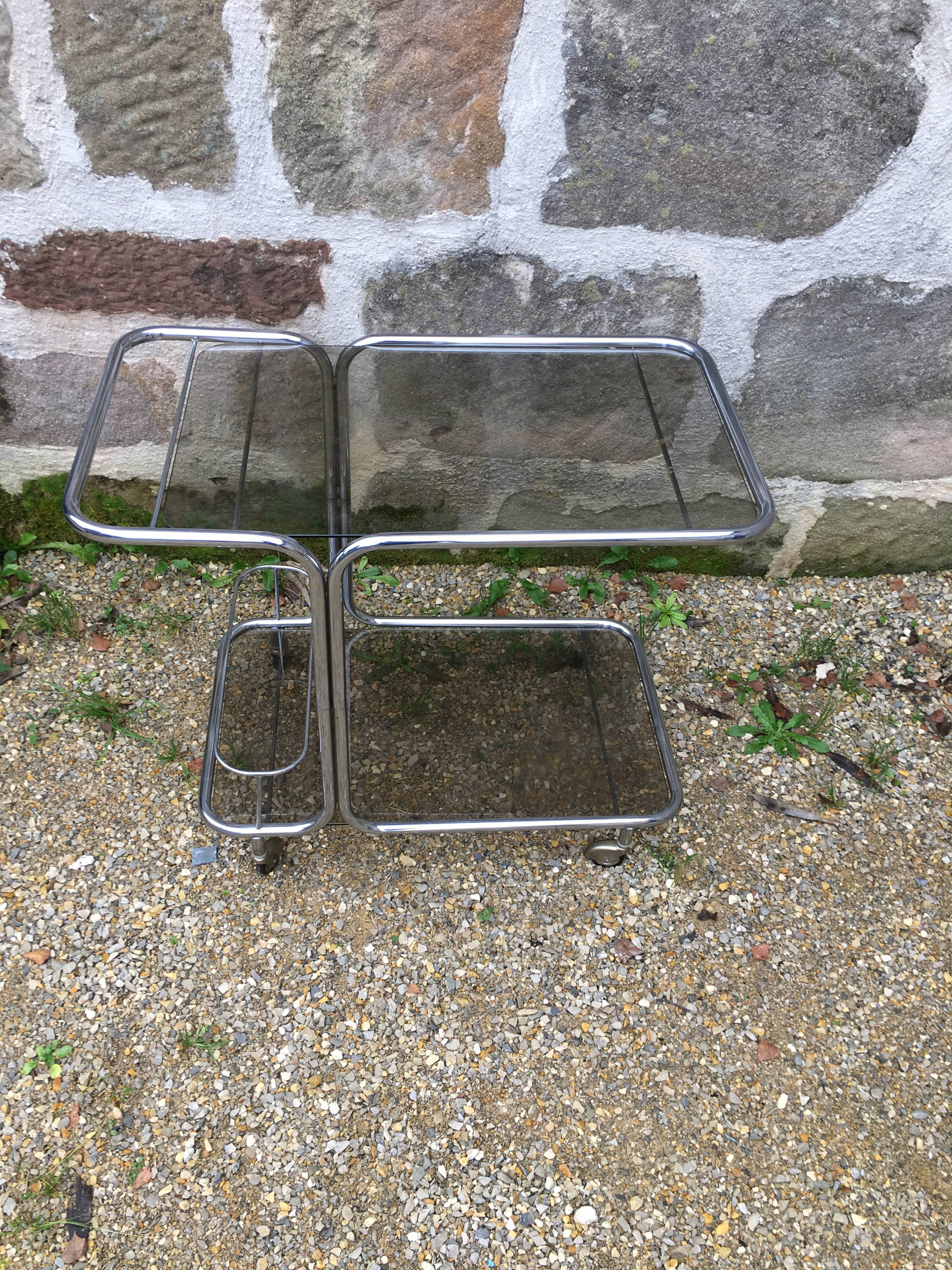 Vintage wheel bar trolley