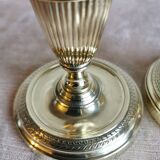 Pair of candlesticks in polished bronze Directoire d'époque
