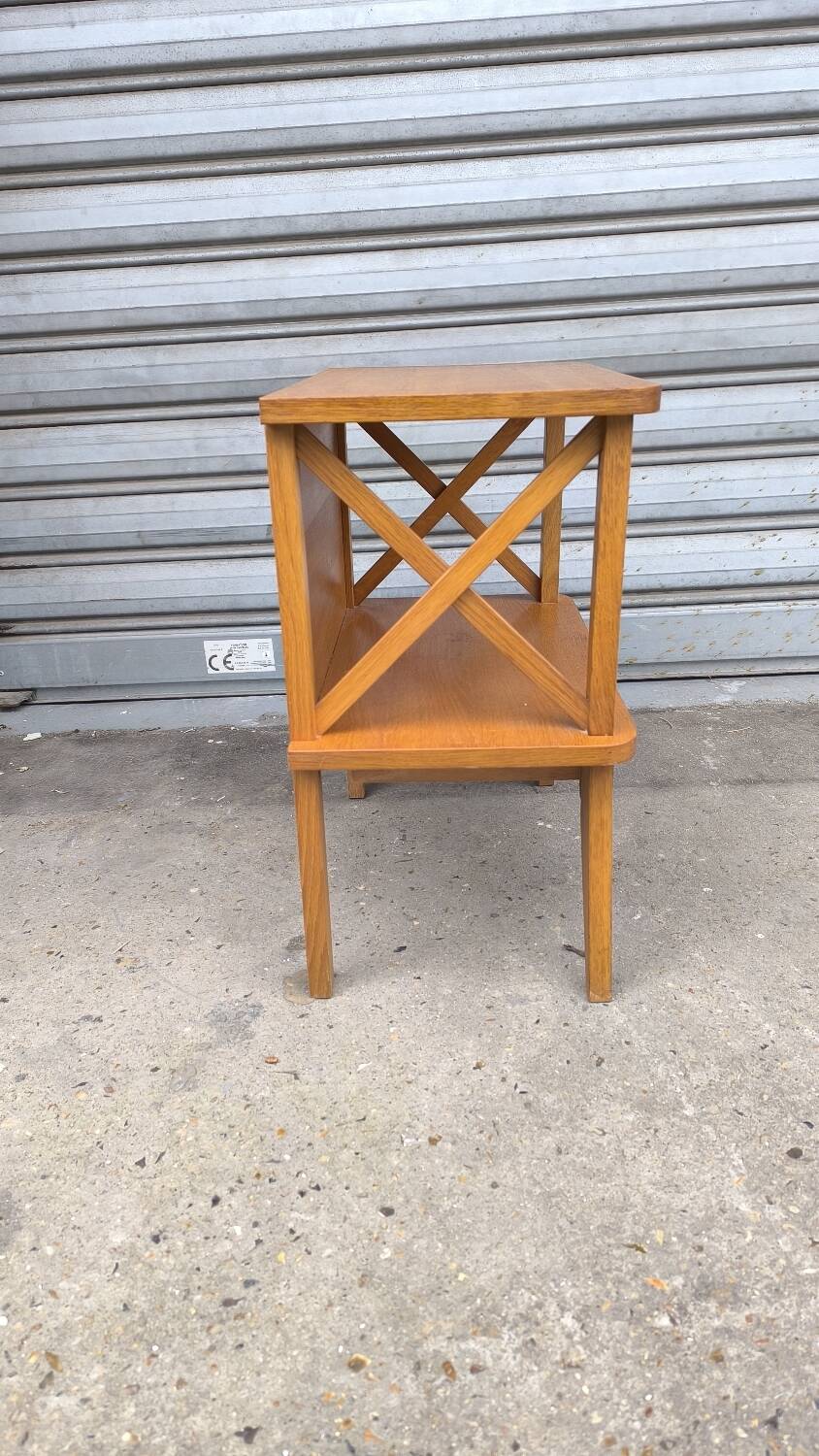 1960s compass foot bedside table