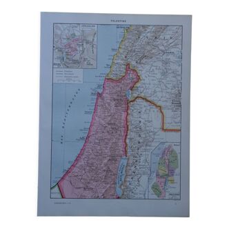 Lithographie originale sur la Palestine