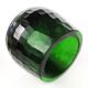 Mid-century modern vase, green glass, Poland, 1980s