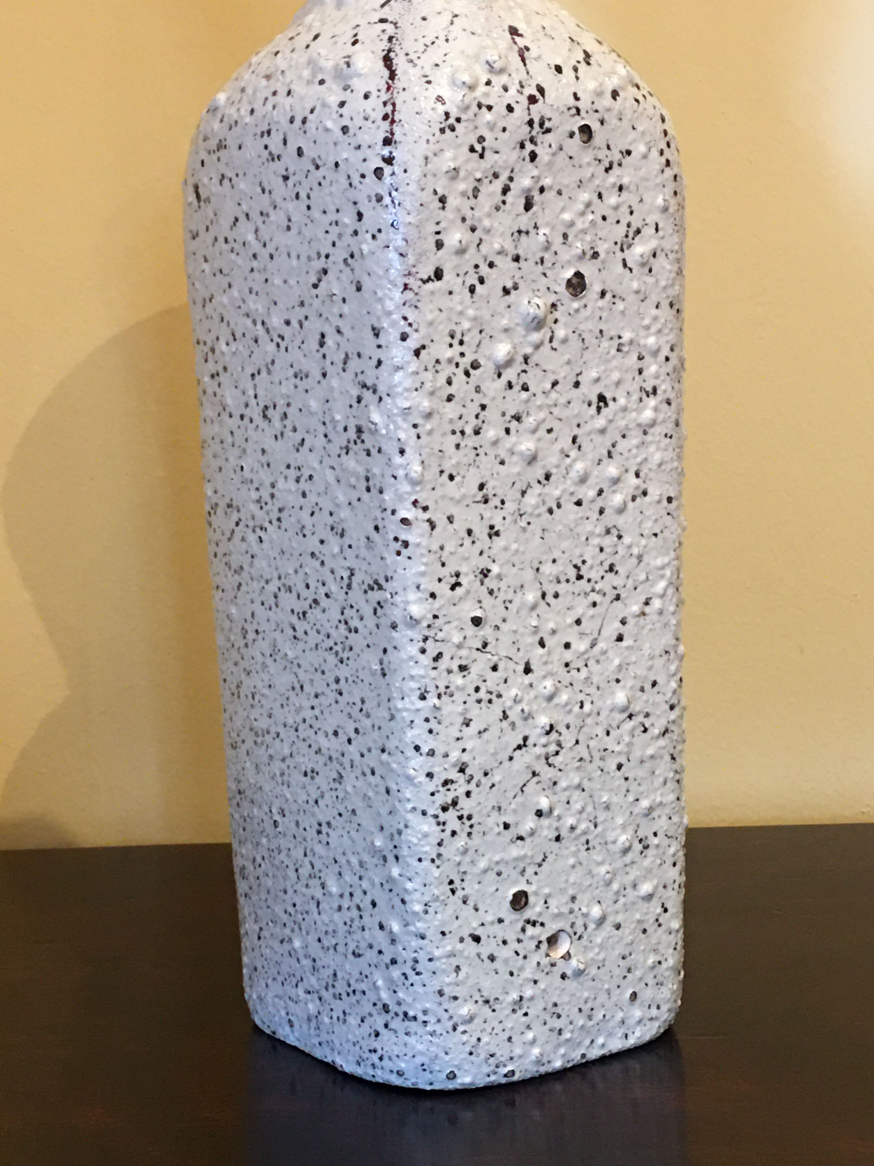 Enamel sandstone cut-out vase