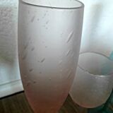 Lot tête a tête verrerie de Biot verre souffle bulle coupes à champagne verres à pieds