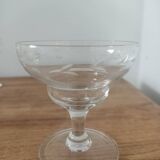 7 vintage cut champagne glasses