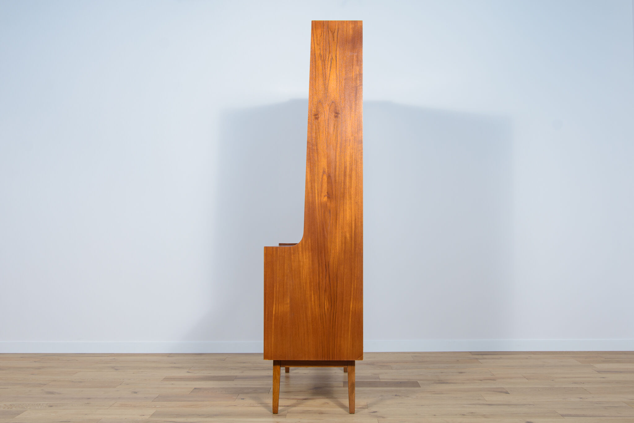 Mid-century teak shelf with pull-out top, 1960s