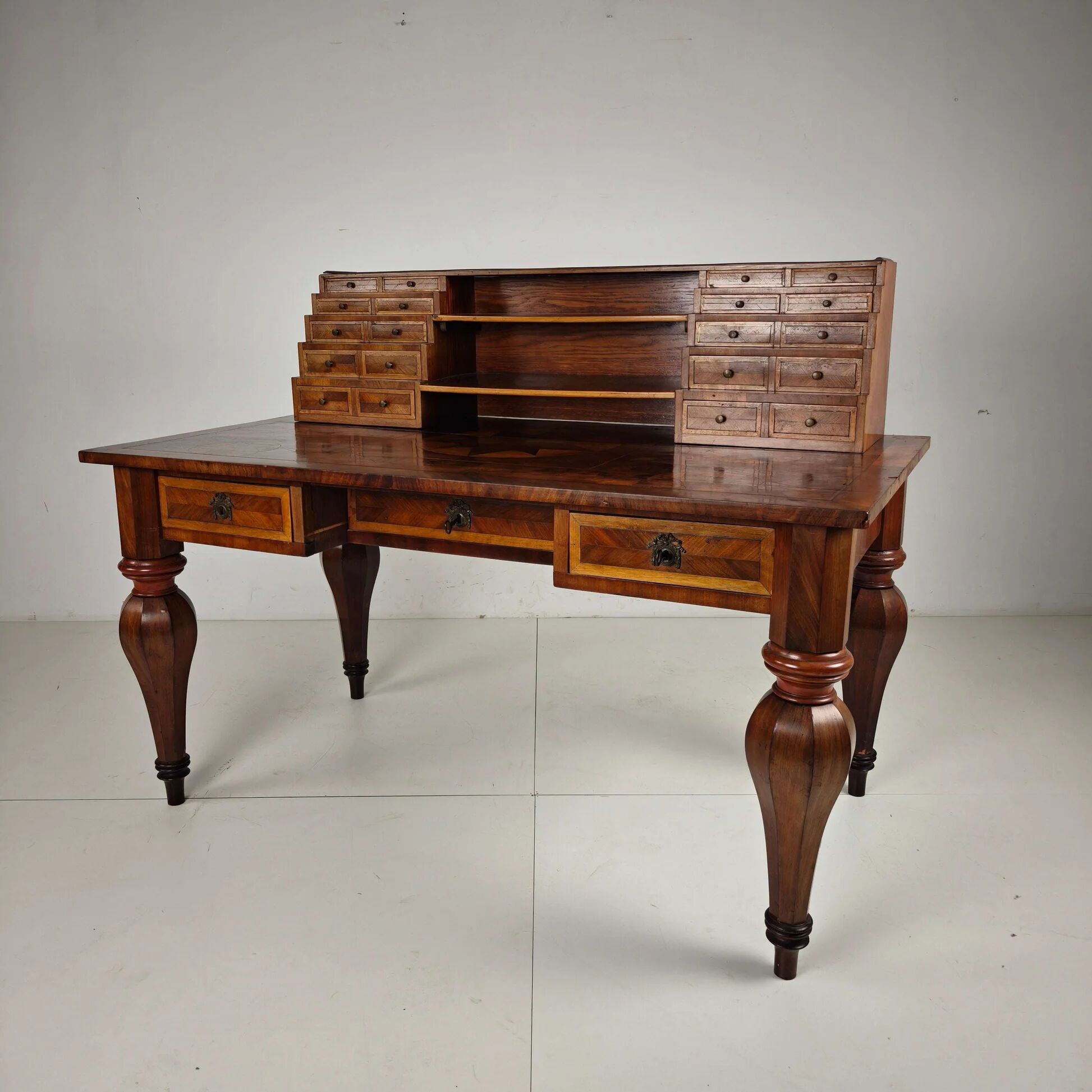 19th century German marquetry writing desk