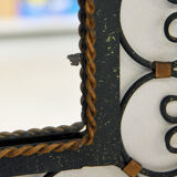 Wrought iron mirror, France circa 1950 46x67cm