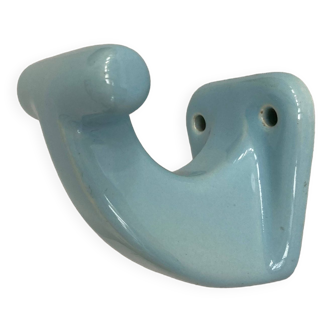 Sky-blue glazed porcelain hook