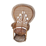 Emmanuelle armchair in rattan and wicker