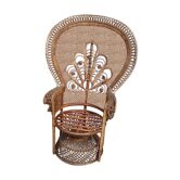 Emmanuelle armchair in rattan and wicker