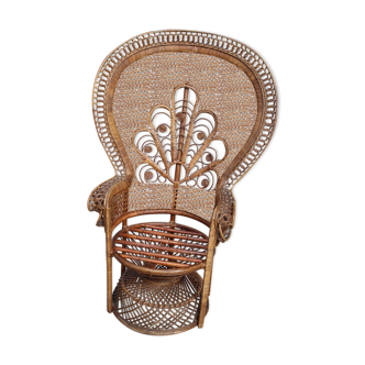 Emmanuelle armchair in rattan and wicker