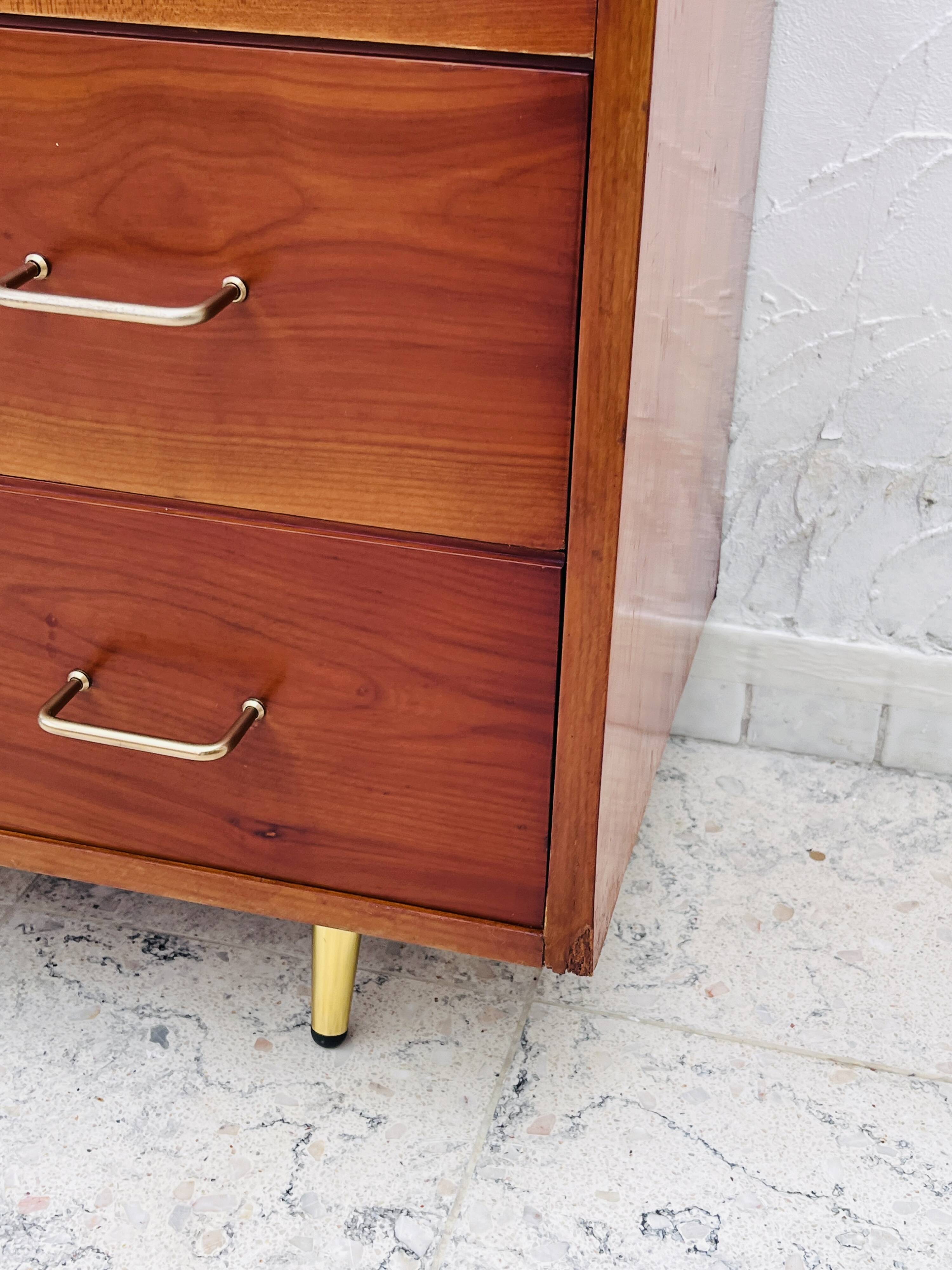 Teak chest of drawers