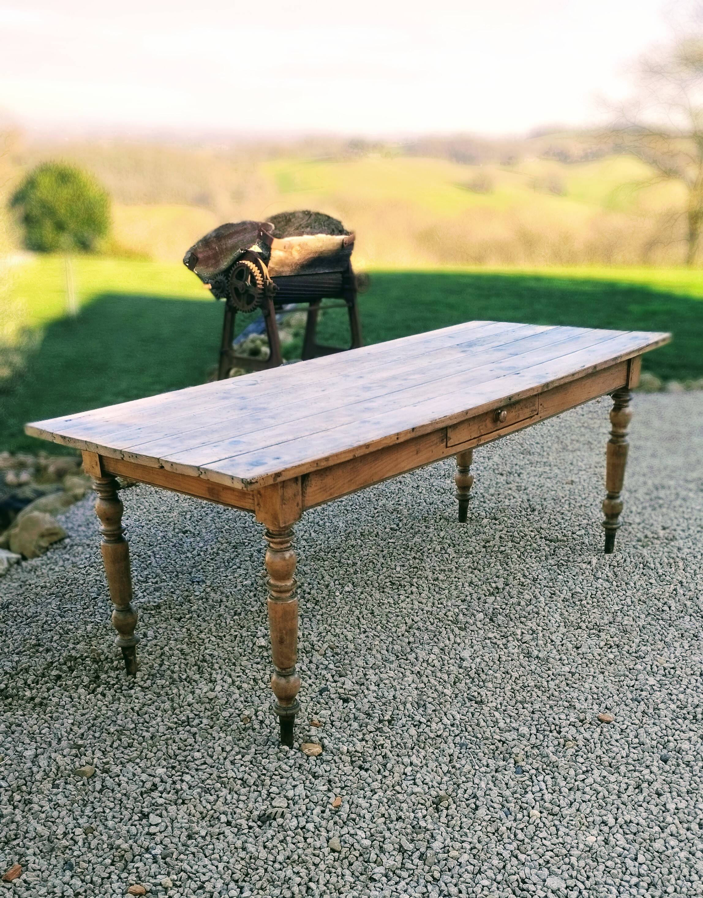 Farmhouse table dating from the end of the 19th century