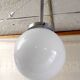 Opaline globe pendant light - mid-20th century