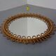 Small Filigree Italian Bamboo Mirror, 1950s