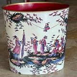 Silkscreened sheet metal paper basket 1960