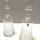 Pair of Transparent Crystal Decanter Bottles by Bleikristall, Germany