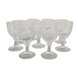 Lot de 9 verres ciselé