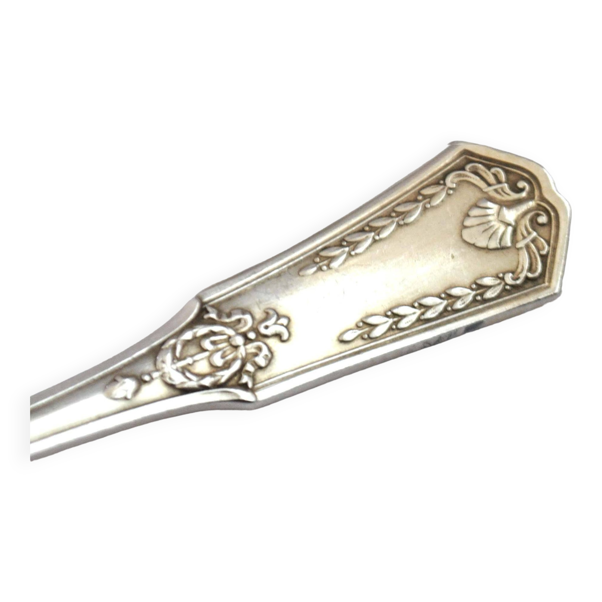SFAM 12 EMPIRE dessert teaspoons in silver metal model "Sans embarrass" 14.5cm