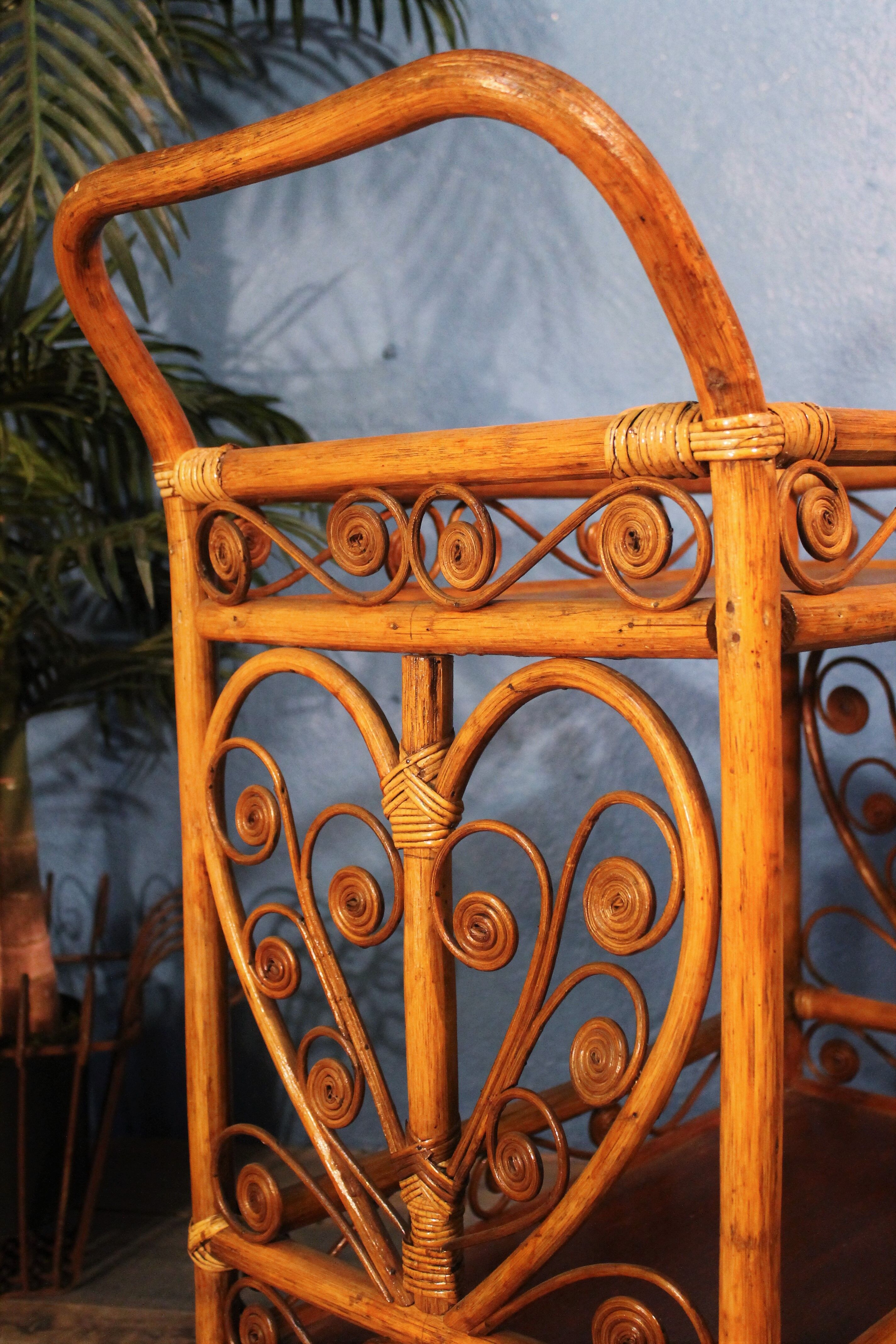 Rattan serving table 1970