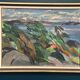 Large original Swedish oil on canvas – "Rocky Shore" – Signed – vintage and framed – 91 × 70 cm (35.8 in × 27.6 in)