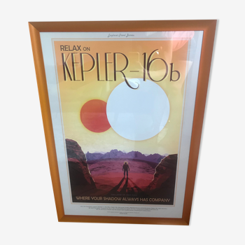 Framed Kepler 16b poster