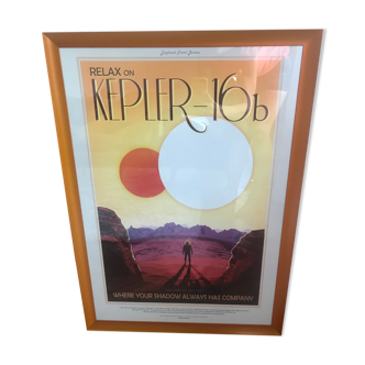 Framed Kepler 16b poster