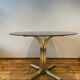 Table seventies pieds dorés