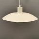 Older ph 4/3 hanging lamp, in white, with original orange suspension disk.