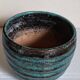 Ceramic planter with speckled enamel gadroons from the 1940s