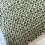 Khaki green embossed cushion