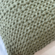 Coussin Gaufré vert kaki