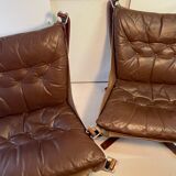 3 vintage Falcon chairs. By Sigurd Ressel for Vatne Møbler Norway. 1970's. Falcon chairs